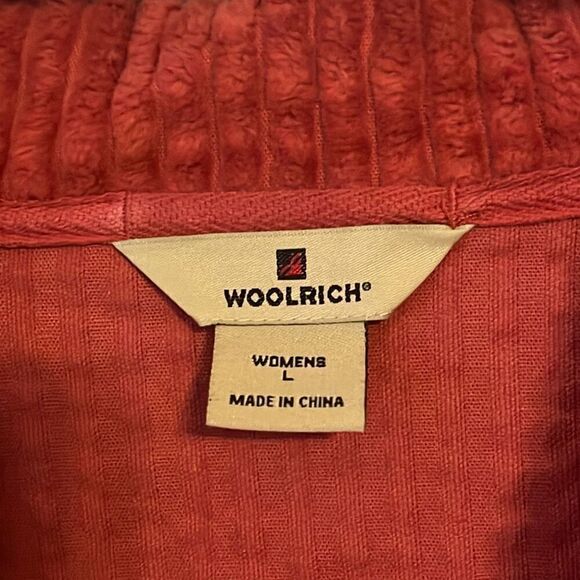 Vintage Woolrich Wide Wale Orange Corduroy Jacket Size Large - Picture 2 of 7